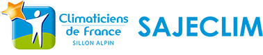 Logo SAJECLIM - Ecriture en blue